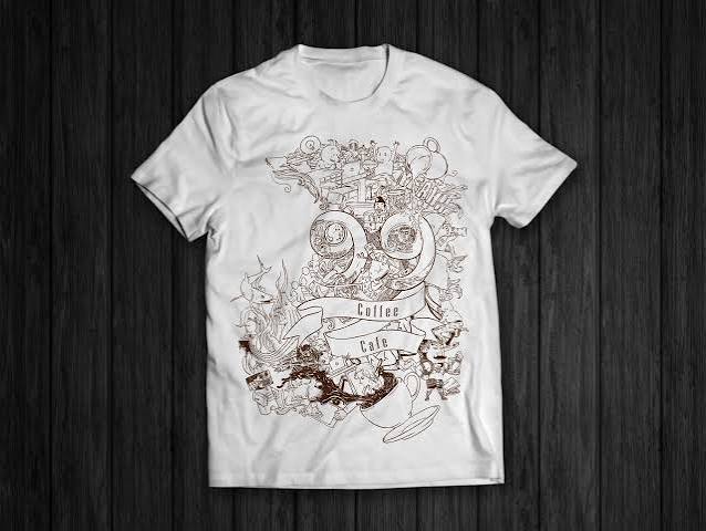T-Shirt Back Graphic Design Layout Placement