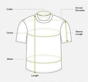 oversized drop shoulder t shirt size chart
