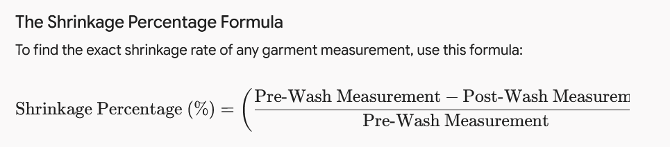 T-Shirt Shrinkage Test