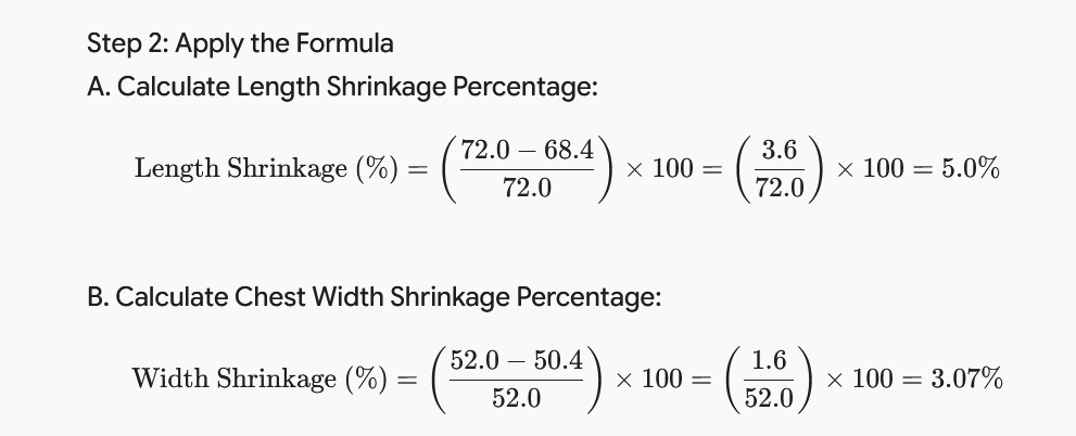 T-Shirt Shrinkage Test